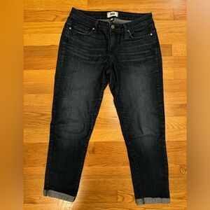 Paige Denim Kylie Crop with Rolled Hem, Size 29